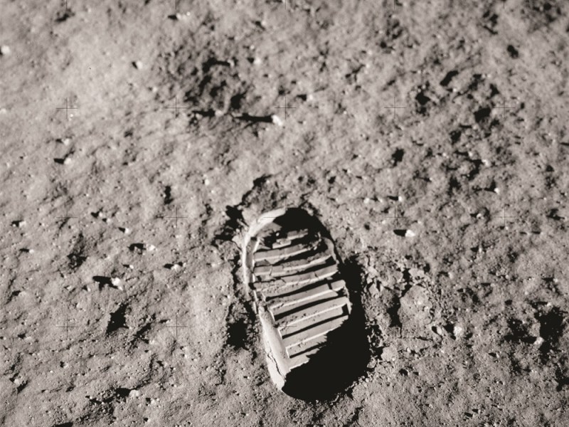 Apollo 11 Lunar Module Pilot Buzz Aldrin’s bootprint. Credit: NASA
