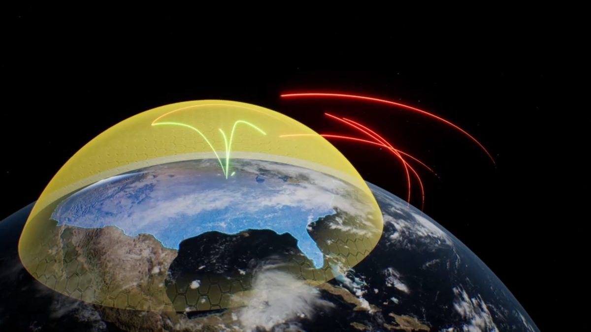 An illustration of the Golden Dome. Credit: Arcfield