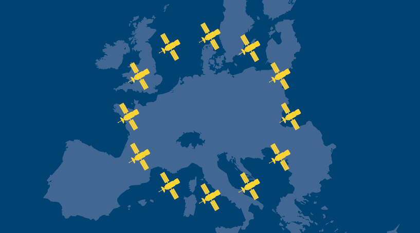 Rising investments create new opportunities for smallsat manufacturers in Europe. Credit: SpaceNews illustration; Aerospace Corp
