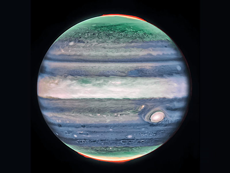 Image: NASA, ESA, CSA, STScI, R. Hueso (University of the Basque Country), I. de Pater (University of California, Berkeley), T. Fouchet (Observatory of Paris), L. Fletcher (University of Leicester), M. Wong (University of California, Berkeley), J. DePasquale (STScI)